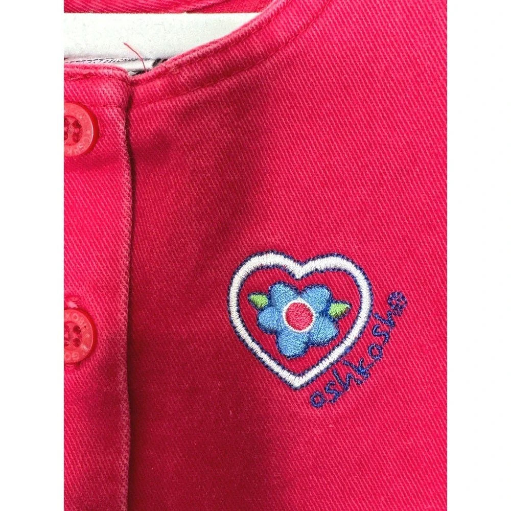 Vintage OshKosh Pink Denim Jumper Dress‎ 2T